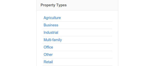 RealtyPress - Property Type Search Link List